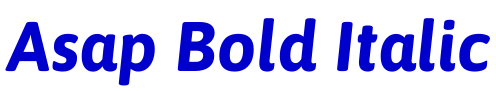 Asap Bold Italic フォント